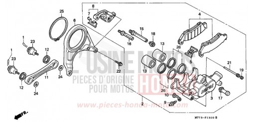 ETRIER DE FREIN ARRIERE NR750N de 1992